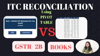 GST ITC Reconciliation with Excel Pivot Tables |