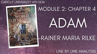 Adam|Rainer Maria Rilke|Classics of World Literature|6th Sem