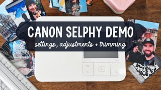 How I use my Canon Selphy CP1500 | Canon Selphy Settings & Adjustments | Cutting & Trimming Photos