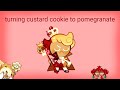 turning custard cookie to pomegranate 😭 [cookie run kingdom]