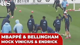 MBAPPÉ and BELLINGHAM mock VINICIUS and ENDRICK in REAL MADRID training