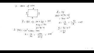 Applications of Quadratic functions