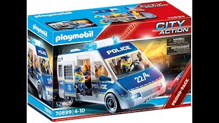 Spielzeugkiste PLAYMOBIL City Action 70899 Polizei-Mannschaftswagen, Mit Licht und Sound Kids Toy