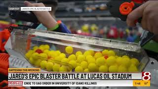 Jared's Epic Blaster Battle at Lucas Oil Stadium