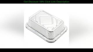 Review 50pcs Disposable BBQ Drip Pans Aluminum Foil Grease Drip Pans Recyclable Grill Catch Tray Fo