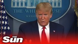 Donald Trump daily briefing on COVID-19 pandemic with Coronavirus Task Force