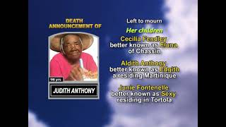 Judith Anthony ~ Medium Obituary-
