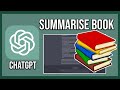 How To Summarise Book In Chatgpt (Tutorial)