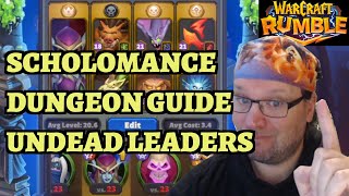 Scholomance Dungeon Guide - Undead - Anub'arak Rivendare Thalnos Sylvanas - Warcraft Rumble