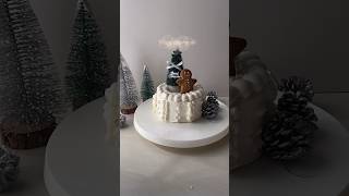 メリクリっ🎄冬っぽいクリスマスケーキ🧁#youtubeshorts #shorts #shortvideo #お菓子作り #クリスマスケーキ