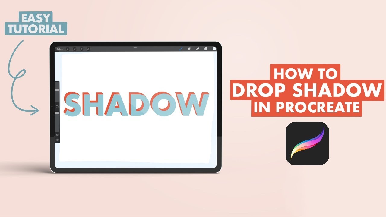How To Add Drop Shadow In Procreate Lettering Shadow Procreate