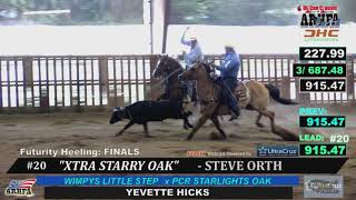 ARHFA Oil Can Classic Futurity Heeling Champion Steve Orth riding Xtra Starry Oak