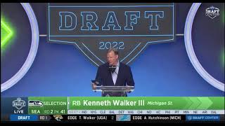 The Moment Kenneth Walker Got Drafted🥹...