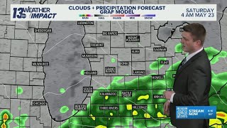 13 ON YOUR SIDE Forecast: Dry Friday, Rain Chance Saturday Morning