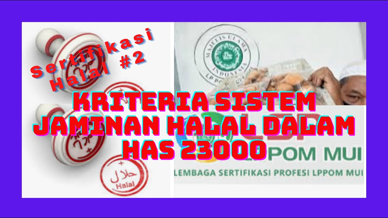 11 KRITERIA SISTEM JAMINAN HALAL - YouTube