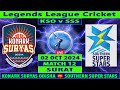 Konark Suryas Odisha vs Southern Super Stars | KSO vs SSS | Legends League Cricket 2024 Live