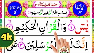 Surah Yaseen || Beautiful Yasin Recitation || Hafiz Abrar ul Haq || 4k Video color coded Quran text
