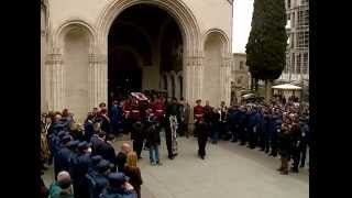 მოკლული პოლიციელის, ბექა მარგიშვილის დაკრძალვა