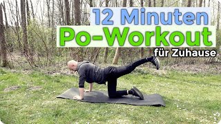 12 MINUTEN Po Workout | Knackiges Po Training für Zuhause