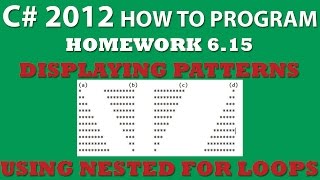 6-15 C# Displaying Triangle Patterns (Nested For Loops) - Control Statements Pt.2
