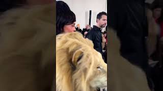 Fashion Paris Week | Kylie Jenner sports HUGE lion's head attached to her black dress