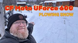 CF Moto UForce 600 Plowing Snow