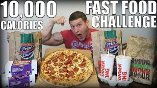 10,000 Calorie Fast Food Challenge | Epic Cheat Day | Man vs Food