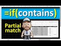 Excel If formula - If CONTAINS formula in Excel - 2 Minute Excel Formula