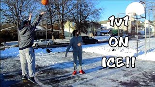 HE DIDN'T WANT ME TO UPLOAD THIS!!! 1v1 Basketball Forfeit!!