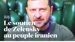 Volodymyr Zelensky adresse un message au peuple iranien