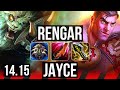 RENGAR vs JAYCE (TOP) | 9 solo kills, 500+ games | VN Master | 14.15