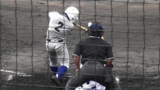 山城結萌 選手(うるま東ボーイズ・具志川東中2年)　2本のタイムリー！　第48回ボーイズリーグ春季沖縄県大会1回戦vs浦添中央ボーイズ　H29.11.18読谷球場