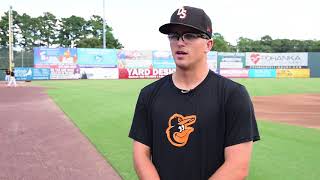 Alex Wells talks about his experience pitching for the Shorebirds