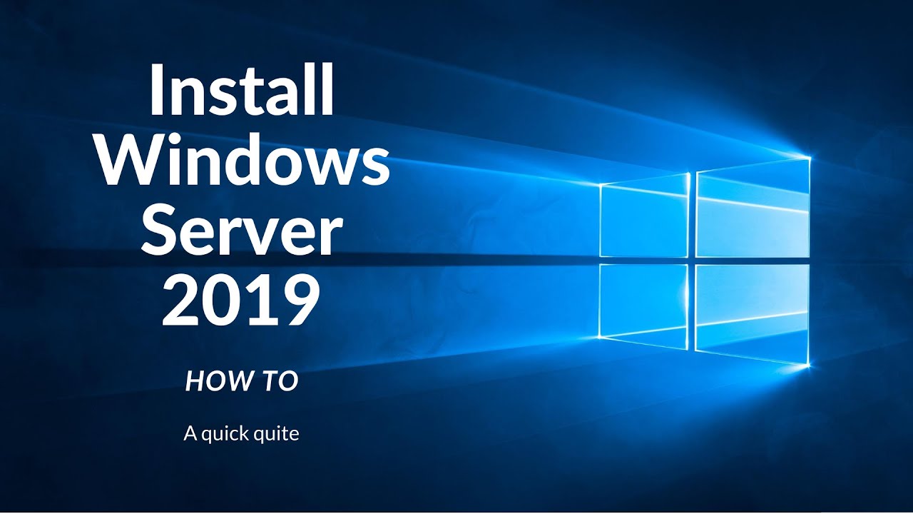 How To Install Windows Server 2019 | Server Basics 01 - YouTube