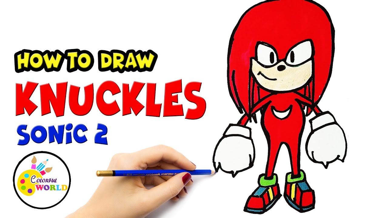 How To Draw Knuckles Sonic 2 Youtube