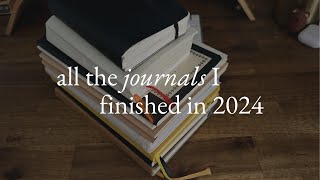 all the journals I finished in 2024 ✷ morning pages, commonplace, life archives