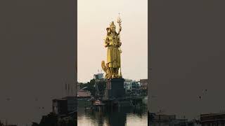 120 feet,17 kg(12 crores)gold plated shiva statue in vadodara #sursagar lake#2025 #baroda #trending