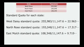 Adam's Method: Apportionment