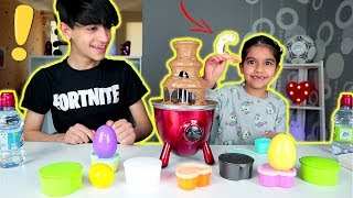 تحدي نافورة الشوكولاتة بين زينب ورضا شوفوا شطلعلهم ! Chocolate Fountain Challenge