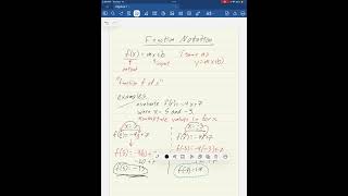 Algebra 1 - Unit 3-1: Lesson 4: Function Notation