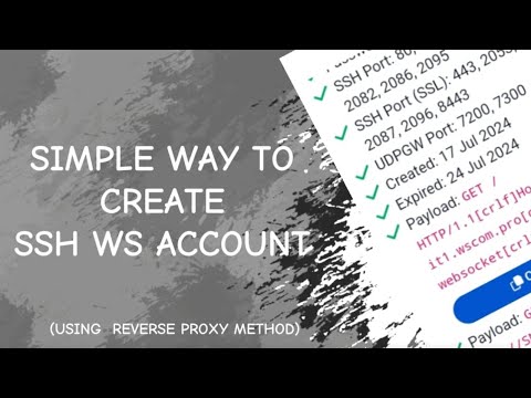 How To Make Ssh Websocket Account Ssh Vpn Educational Purpose Only