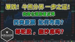 美股 暴跌！牛熊分界，一步之遥！我建仓看道指反弹！四类股票，如何布局？邮轮禁令解除，能抄底吗？