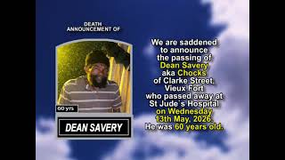Dean Savery ~ Short Obituary