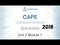 CAPE CS Unit 2 Paper 2 - 2018 Module 1