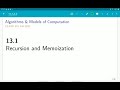 UIUC CS 374 FA 20: 13.1. Recursion and memoization