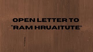 OPEN LETTER TO \