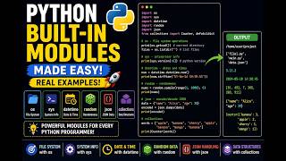Python Standard Library Explained | os, sys, datetime, random, json (Full Guide)