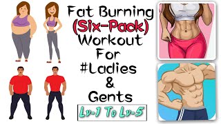 5 Mins Six-Pack 💪 & Core Exercise | Ladies & Gents Workout | 30 sec Nonstop Workout & 15 Sec Rest 🏋️