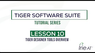 Tiger Software Suite v8: Tutorial Series, Lesson 10 - Tiger Designer drawing/editing tools overview