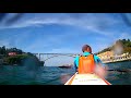 on a nelo 520 in the wake waves on douro river 2